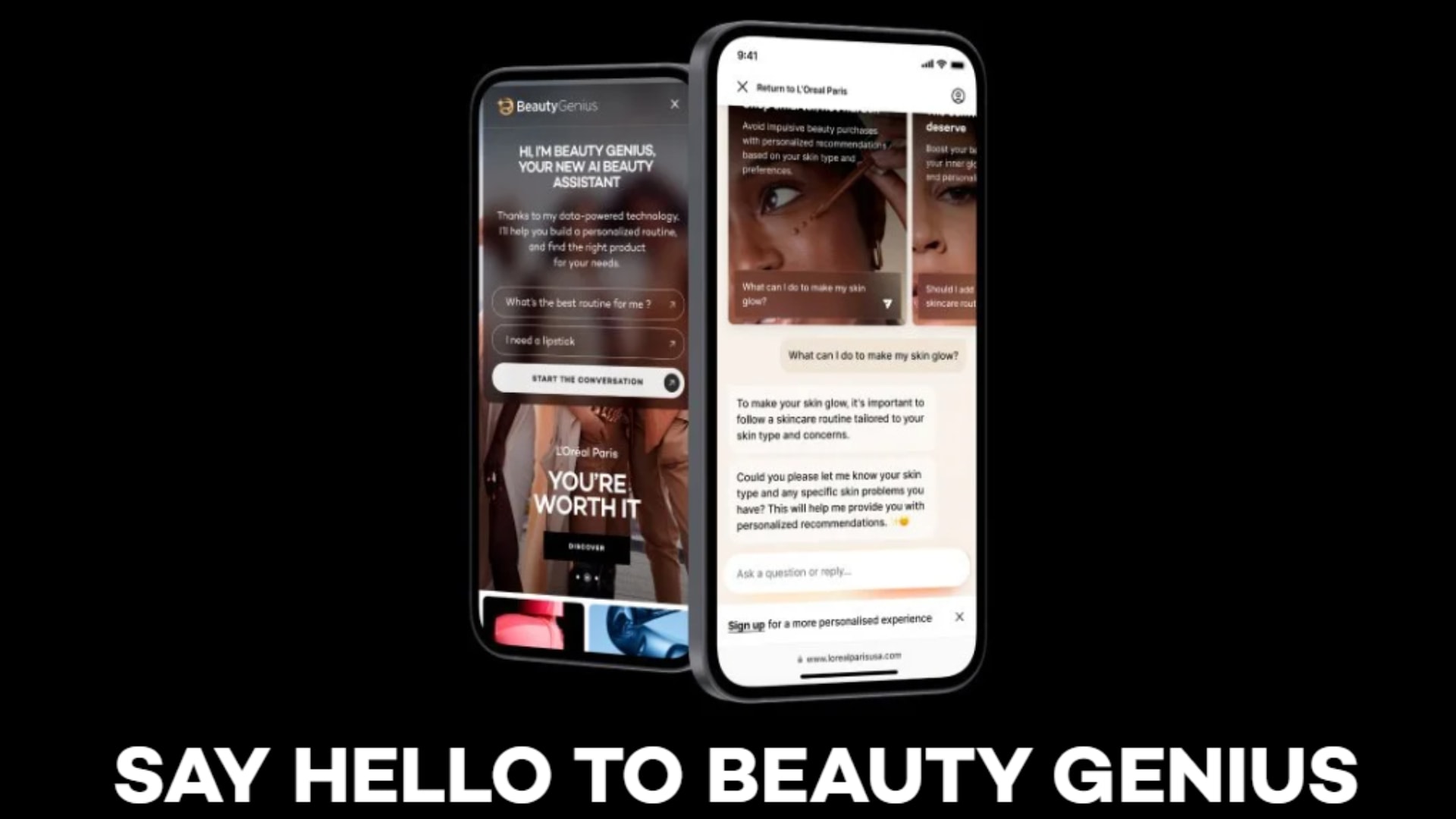 L'Oreal's AI beauty chatbot providing customer service